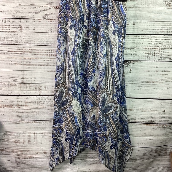 AVENUE PAISLEY PLUS SIZE 14 16 Blues, Black & White Maxi Dress - Picture 9 of 15